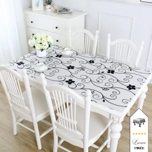Nappe toile cirée transparente rectangulaire