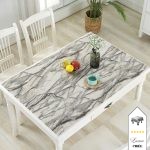 Toile cirée transparente grise