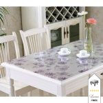 Toile cirée transparente imprimée