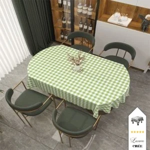 Toile cirée vichy vert